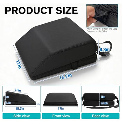 Memory Foam Wedge Post Hip Surgery Cushion, Adjustable Height