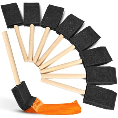 Foam Paint Brushes, 1.6 Inch, 8 Count, Sponge Paint Brush, Foam Brushes for Painting & Staining, Craft & Art Paint Sponges - size: 1.6 inches