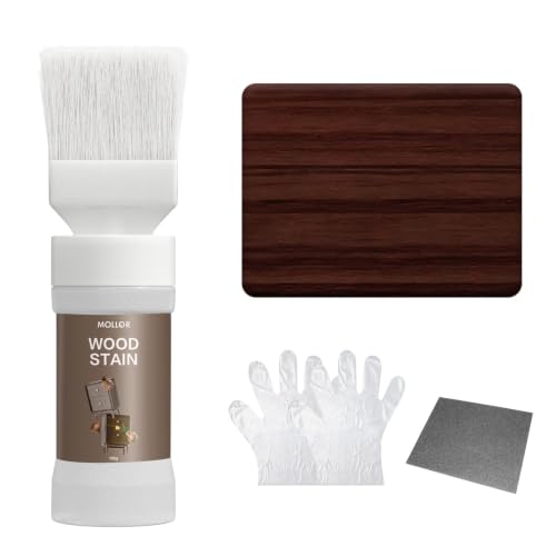 Wood Stain and Sealer, Built‑in Brush, Dark Oak, 5.29 Oz - color: Dark Oak, size: 1 Pack