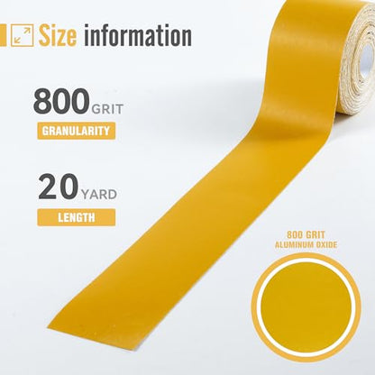 PSA Longboard Sandpaper 800 Grit Sandpaper Roll 20 Yard x 2-3/4” Wide Self Adhesive Stickyback Sandpaper for Woodworking,Automotive,Sanding Blocks - style: 800Grit