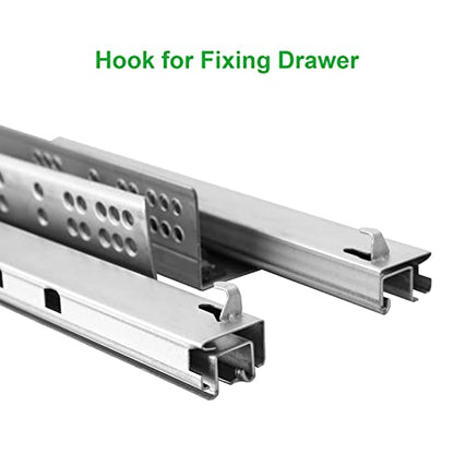 Hitess 6 Pair 22 Inch Undermount Soft Close Drawer Slides Full Extension - size: 22 Inch