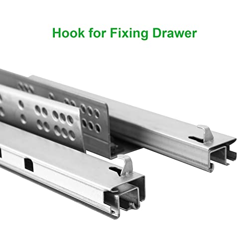 Undermount Soft Close Drawer Slides,6 Pair 20 Inch 100lb Load Capacity Bottom Mount Concealed Ball Bearing Full Extension Rails with Adjustable Locking Devices - size: 20 Inch
