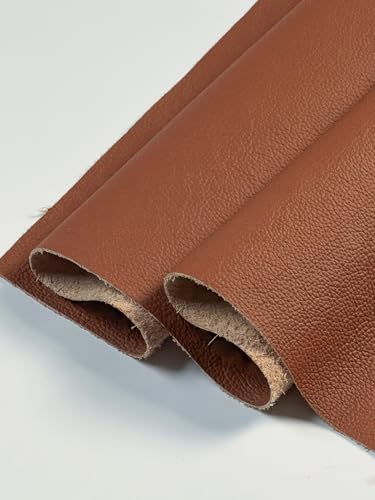 12'' x 24'' Genuine Full Grain Cowhide Leather Sheet — Soft Leather for Upholstery Repair, Handbags, Wallets, Sewing, Crafts, & DIY Projects — 1.1-1.3mm (3oz) Pre-Cut (Cognac Brown, 1 Piece) - color: Cognac, size: 1 Piece