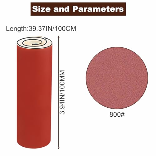 SEIWEI 800 Grit Sandpaper Roll, 1 Meter x 100mm Emery Cloth Roll, Continuous Abrasive Wet Dry Sanding Roll for Wood Furniture, Metal Polishing, Automotive Finishing, Flexible & Durable - size: P800