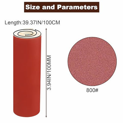 SEIWEI 800 Grit Sandpaper Roll, 1 Meter x 100mm Emery Cloth Roll, Continuous Abrasive Wet Dry Sanding Roll for Wood Furniture, Metal Polishing, Automotive Finishing, Flexible & Durable - size: P800