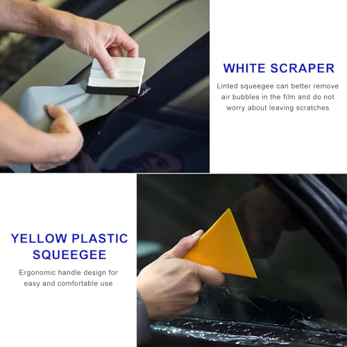 5 PCS Window Film Tint Kit, Car Vinyl Wrap Tools Kit with Squeegees & Utility Knife & 5 Blades, Auto Wraps Applicator Tools for Protective Film Wrapping Installing