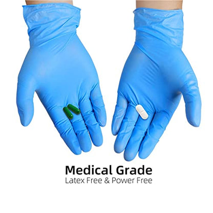 Basic Medical Synmax Vinyl Exam Gloves - Latex-Free & Powder-Free - Large, BMPF-3003(Case of 1,000) Blue - size: Large (Pack of 1000)