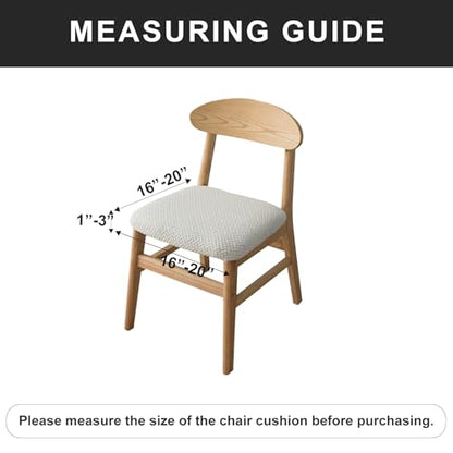 Genina Seat Covers for Dining Room Washable Chair Seat Slipcovers Set of 4 - color: White, size: 16-20in Not waterproof