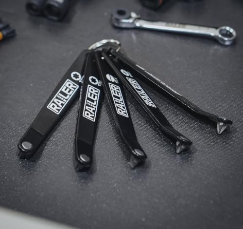 Low Profile Offset Screwdriver Set. 5pc Right Angle Thin Slim EDC Tool