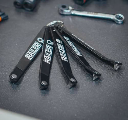 Low Profile Offset Screwdriver Set. 5pc Right Angle Thin Slim EDC Tool