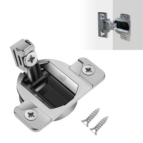 110-Degree Cabinet Door Hinges - Replacement for Blum Compact 33 Self-Closing Hinges, Adjustable Screw-On Design for Open-Side/Standard Cabinets, Soft-Close Durable Steel (Sliver, 4 Pack) - size: 4 Pack