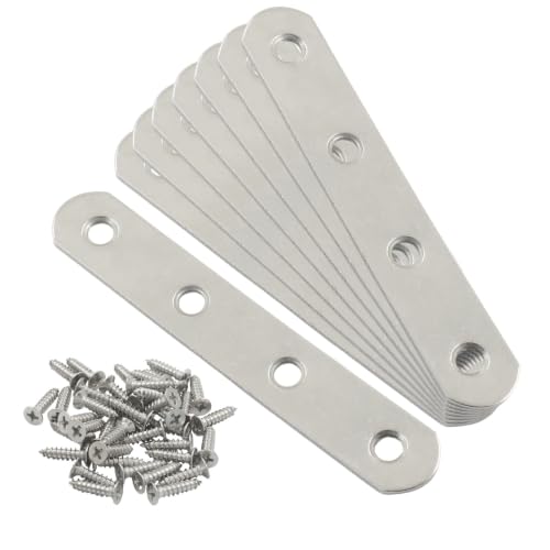8 Pcs Wood Connectors, Stainless Steel Metal Straps, 4 Inch