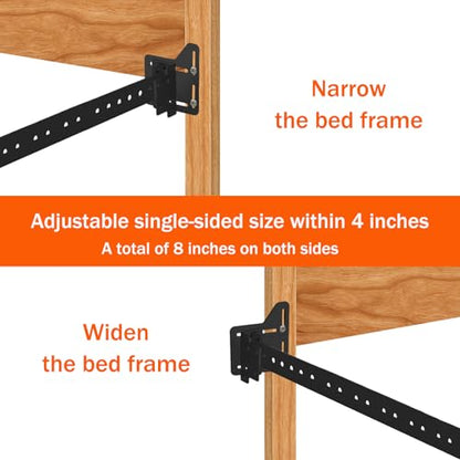 Ertuohg 2Pcs Bed Frame Brackets for Headboard, Headboard Adapter Kit, Bed Frame Adapter/Connector Plate, Adjustable Headboard Attachment for Metal Bed Frame