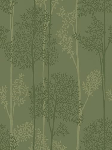 JiffDiff Dark Green Peel and Stick Wallpaper Self Adhesive 17.3" X 120" - color: Green, size: 17.3" x 120"