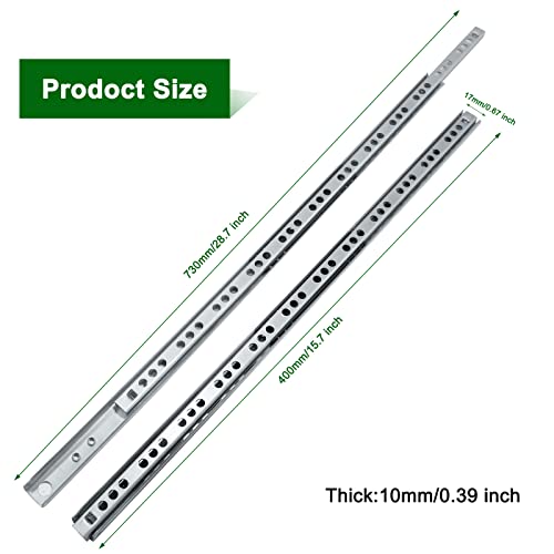 15.7 Inch Drawer Slides, 0.7" Wide, Pack of 12 - color: Style 2, size: 15.7" - 12PCS