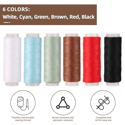 Losaria 38 Pcs Sewing Kit for Adults, Steel Needles for Hand Sewing Kit - color: White