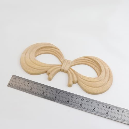 Antrader 4Pcs Unpainted Wood Carved Appliques for Home Decoration,Style 6 - style: Style 6
