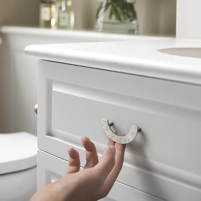 Goo-Ki 3''(76 mm) Hole Centers Luxurious & Sturdy Zinc Alloy Cabinet Handls,Satin Nickel Cabinet Pulls for Kitchen,Drawer,Cupboard & Wardrobe,6 Pack - color: Satin Nickel, size: 3'' Hole Centers