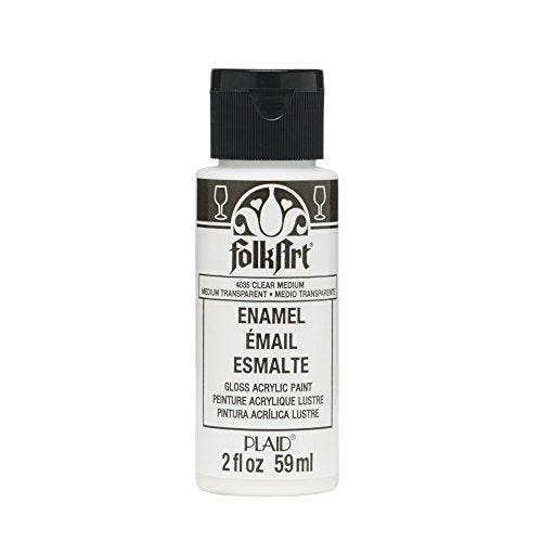 FolkArt 4035 Enamel Paint, 2 Ounce, Clear Medium - color: Clear Medium, size: 2 Fl Oz (Pack of 1)