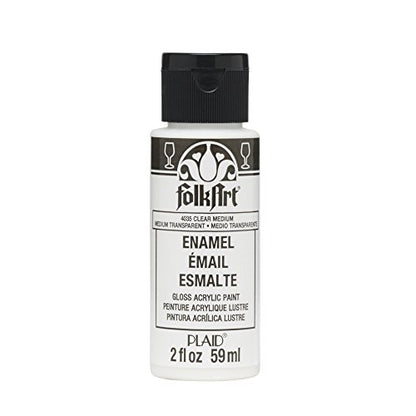 FolkArt 4035 Enamel Paint, 2 Ounce, Clear Medium - color: Clear Medium, size: 2 Fl Oz (Pack of 1)