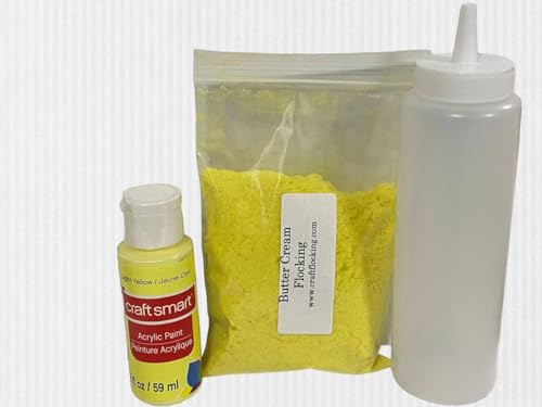 Flocking Kit 1oz Flock (Butter Cream) - color: Butter Cream