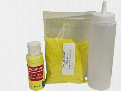 Flocking Kit 1oz Flock (Butter Cream) - color: Butter Cream