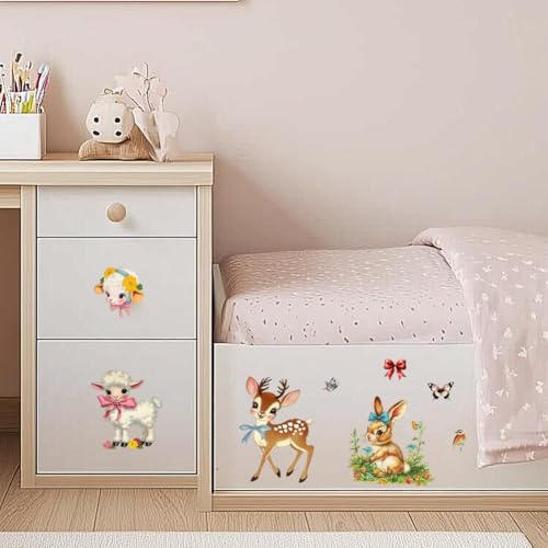 Peacoblue Vintage Parenting Animals Rub On Transfers for Furniture 6"x12" - style: Vintage Parenting Animals