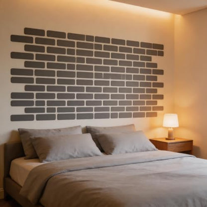 TIAMECH A4 Reusable Brick Wall Stencil for Painting - color: Brick Wall