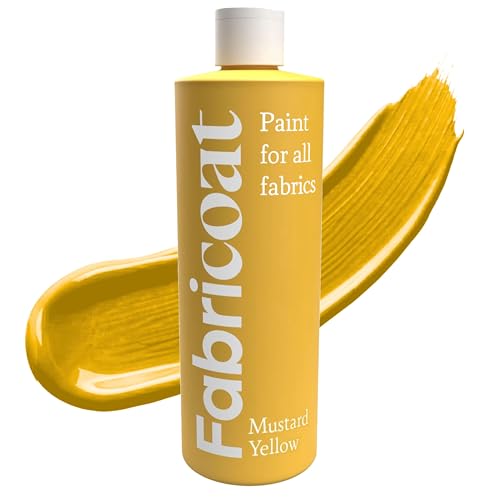 Fabricoat Mustard Yellow Fabric Paint For Arts, Crafts & DIY Projects | 125ml / 4.2 FL OZ Fabric & Textile Paint Perfect for Clothing, Canvas Shoes, Denim, T-Shirts | Washable Non-Toxic - color: Mustard Yellow, size: 125 ml