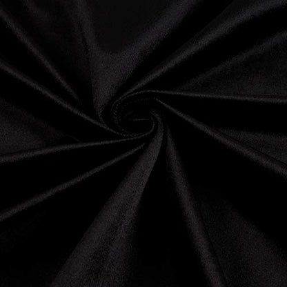 Royal Velvet Black, Fabric by the Yard - color: Black