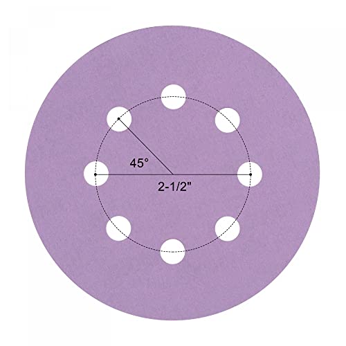 uxcell 15Pcs 5-Inch Purple Sanding Discs 10000 Grits 8 Hole Hook and Loop Professional Aluminum Oxide Sand Paper Wet Dry Polish for Wood Metal Paint Finish - style: 10000 Grit