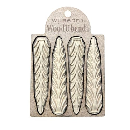 WoodUbend WUB6001 Decorative Corbel Appliques - Heat Bendable & Flexible Wood Onlays 10x2.3cm - DIY Craft, Furniture & Home Decor - Easy to Apply & Paint - Versatile & Reusable Decals (4 Pack) - size: WUB6001