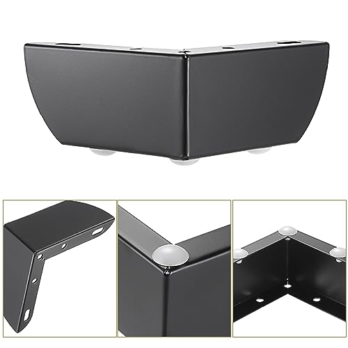 OwnMy 4PCS Metal Furniture Legs 2 Inch Black Sofa Legs Dresser Legs - size: 2 Inch