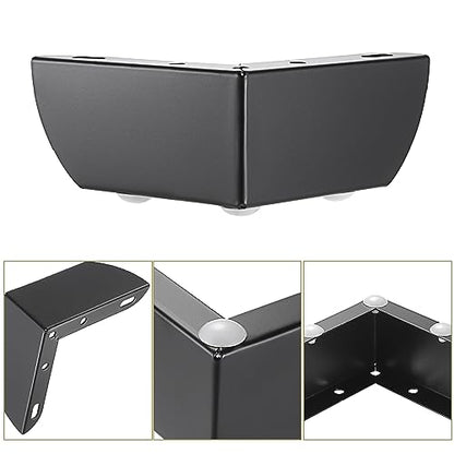 OwnMy 4PCS Metal Furniture Legs 2 Inch Black Sofa Legs Dresser Legs - size: 2 Inch