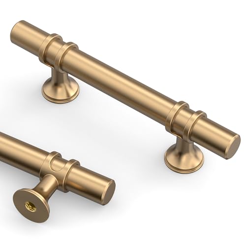 Asidrama 10 Pack 3 Inch(76mm) Champagne Bronze Kitchen Cabinet Handles, Cabinet Pulls Kitchen Cabinet Hardware Cupboard Handles Drawer Pulls - color: Champagne Bronze, size: 3" Hole Center, style: 10 Pack