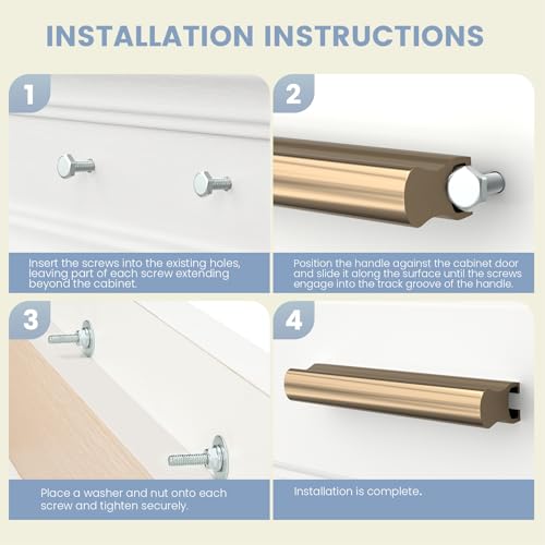 Peaha 10 Pack Adjustable Champagne Bronze Cabinet Pulls Overall Length 4" - color: Champagne Bronze, size: 1"-4"(25mm-102mm)