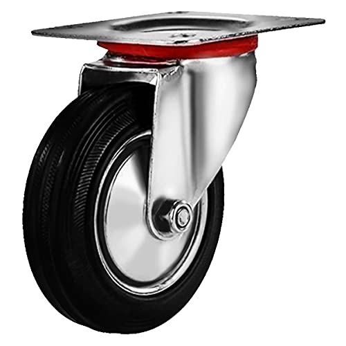 12 Pack 3" Swivel Caster Wheels Rubber Base with Top Plate & Bearing Heavy Duty (12 Pack - no Brake) - size: 3 inches - 12 pack - No Brake