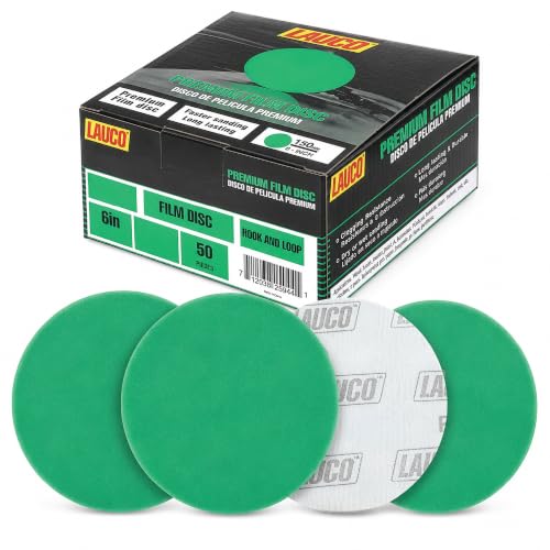 Premium 6" Hook and Loop Sanding Discs (Box of 50) - Hook and Loop Backing Discs for DA Orbital Sanders - Automotive Sanding Wood Furniture Finishing (GRIT-1500) 25946 - size: GRIT-1500