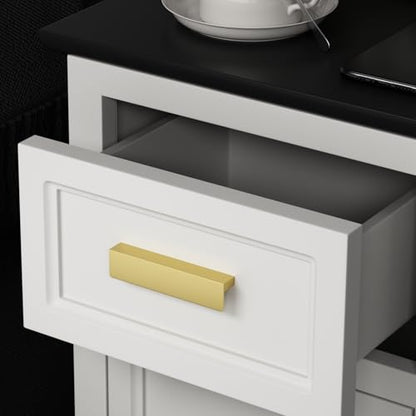 Peaha 10 Pack 4 Inch Gold Cabinet Handles Finger Edge Pulls for Cabinets - color: Gold, size: 4" Hole Center
