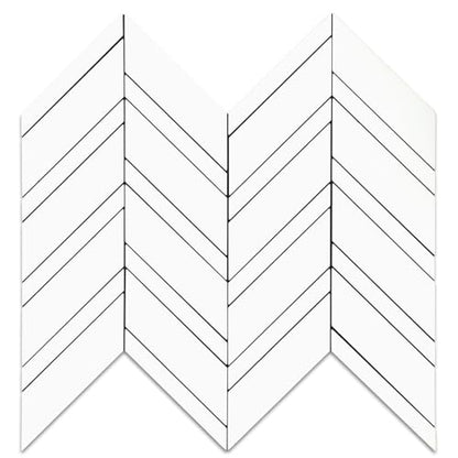 Yipscazo 10-Sheet Herringbone Backsplash Peel and Stick Tile, Polished White PVC Stick on Backsplash for Kitchen, Waterproof Self Adhesive Wall Tile for Bathroom - color: Polished White