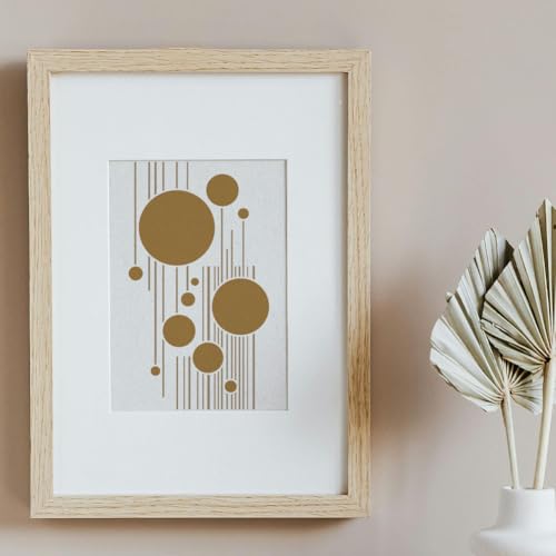 FINGERINSPIRE 4PCS Geometric Circles and Lines Interweave Painting Stencil with Paint Brush 8.3x11.7inch Round Lines Pattern Drawing Template Plastic Geometry Theme Stencil for Painting on Wood - style: Geometric Circles and Lines Interweave