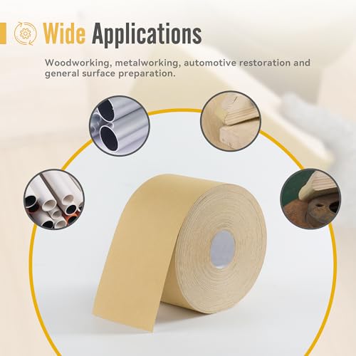 400 Grit Sandpaper Roll 20 Yard x 2-3/4” Wide PSA Longboard Sandpaper with Adhesive Backing Sand Paper for Woodworking,Automotive,Sanding Blocks - style: 400Grit