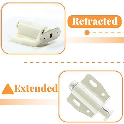 2Pcs Magnetic Push Latch Cabinet Door Catch (White) - color: White, size: Style 2