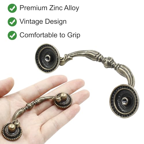8 Pack 2.75" Hole Center Bail Pull Antique Bronze Drawer Handle - color: Antique Bronze(8 PCS), size: 2.75 Inch