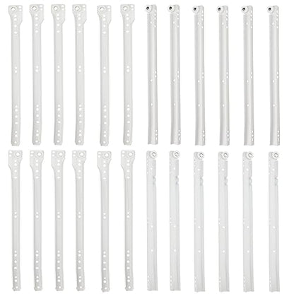 MOUYAT 6 Pairs 12 Inch Bottom Mount Drawer Slide, Heavy Duty Drawer Rails with Mounting Screws, Replace Drawer Track Hardware, Fits Bottom/Side-Mounted Drawer, White - size: 12 Inch White