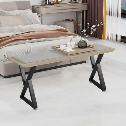 22 Inch Metal Coffee Table Legs, Heavy Duty Black Metal End Desk Table Legs, DIY Project for Furniture, Bench (H22” x W13”, Set of 2) - size: 22 Inch Z