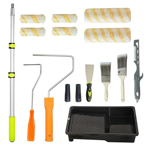 Paint Roller Kit with Extension Pole, 2 to 4FT