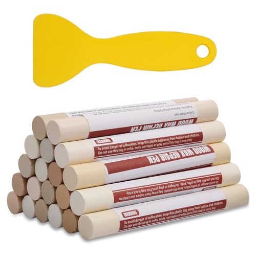 Wood Filler Sticks 20 Colors Repair Wax Sticks Kit Furniture Touch Up Crayons for Repairing Scratches Holes Cracks Wood Floor Tables Cabinets Doors Hardwood(Light Color Series) - color: Light Color Series