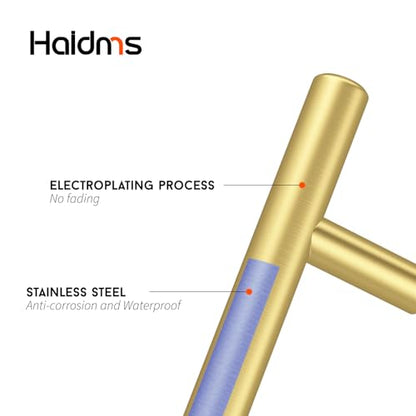 Haidms 20 Pack Gold Cabinet Kobs Brass Kitchen Pulls, Single Hole - size: Single Hole Center