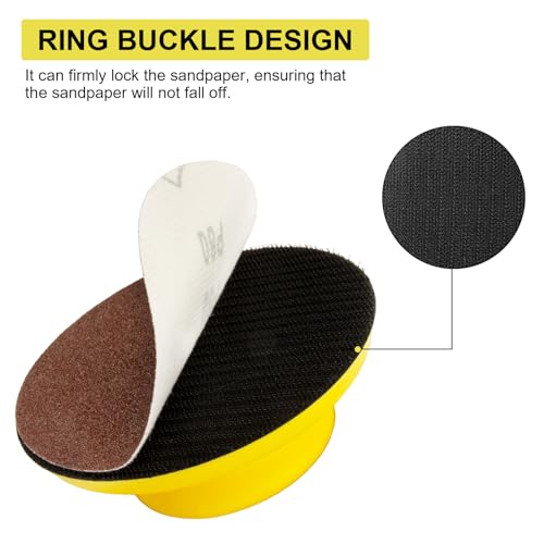 2 Pcs Sanding Blocks 3 inch Round Hook and Loop Sanding Block for Woodworking Furniture Restoration Automotive Body Arts Crafts Hand Sanding Block - color: 3in Round